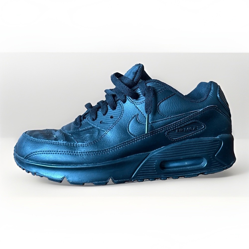 Nike Boys Air Max 90 CD6864-001 Black Casual Shoes Sneakers Size 7Y Women's 8.5